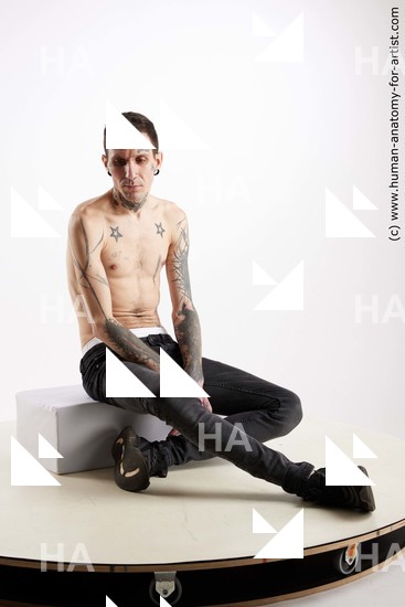 Casual Man White Sitting poses - simple Underweight Short Brown Sitting poses - ALL Standard Photoshoot Academic