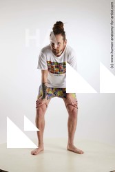 Underwear Man White Standing poses - ALL Slim Brown Standing poses - simple Dreadlocks Standard Photoshoot Academic