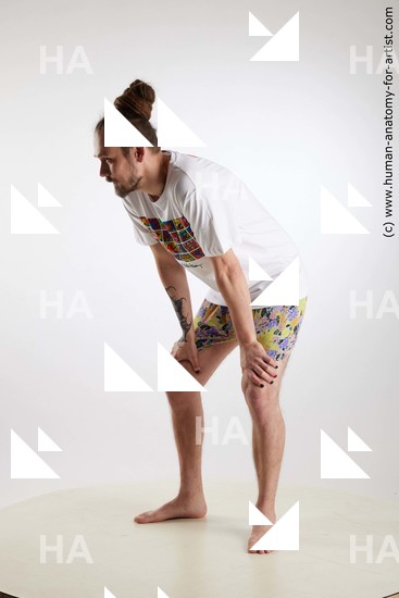 Underwear Man White Standing poses - ALL Slim Brown Standing poses - simple Dreadlocks Standard Photoshoot Academic