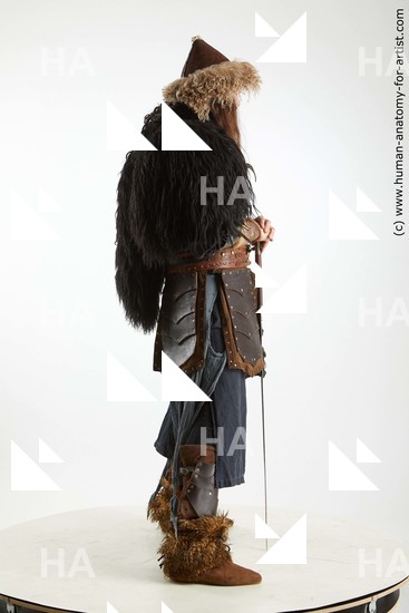 Casual Fighting with sword Man White Standing poses - ALL Slim Long Brown Standing poses - simple Standard Photoshoot Academic Fighting poses - ALL