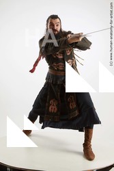 Casual Fighting with sword Man White Standing poses - ALL Muscular Long Brown Standing poses - simple Standard Photoshoot Academic Fighting poses - ALL