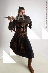Casual Fighting with sword Man White Standing poses - ALL Muscular Long Brown Standing poses - simple Standard Photoshoot Academic Fighting poses - ALL