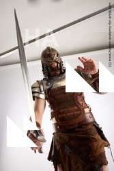 Casual Fighting with sword Man White Standing poses - ALL Muscular Short Brown Standing poses - simple Standard Photoshoot Academic Fighting poses - ALL