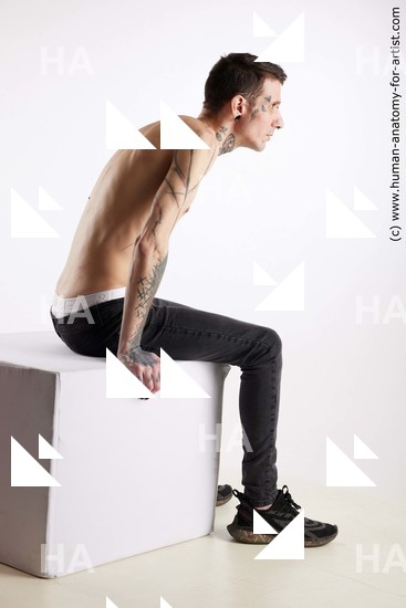 Casual Man White Sitting poses - simple Underweight Short Brown Sitting poses - ALL Standard Photoshoot Academic