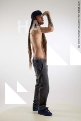 Casual Man White Standing poses - ALL Slim Brown Standing poses - simple Dreadlocks Standard Photoshoot Academic