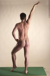 Nude Man White Slim Short Brown Dancing Realistic