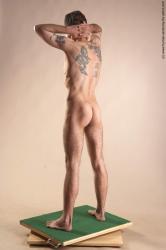 Nude Man White Standing poses - ALL Underweight Short Brown Standing poses - simple Realistic