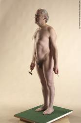 Nude Man White Standing poses - ALL Average Bald Grey Standing poses - simple Realistic