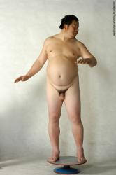 Nude Man Asian Standing poses - ALL Chubby Short Brown Standing poses - simple Realistic