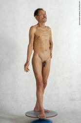 and more Nude Man Asian Standing poses - ALL Slim Short Black Standing poses - simple Realistic