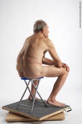 and more Nude Man White Sitting poses - simple Slim Short Brown Sitting poses - ALL Realistic