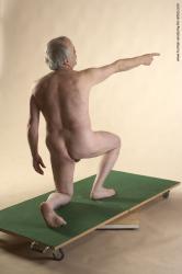 Nude Man White Kneeling poses - ALL Average Bald Grey Kneeling poses - on both knees Realistic