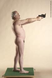 Nude Fighting with gun Man White Standing poses - ALL Average Bald Grey Standing poses - simple Realistic