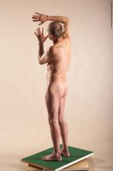 Nude Man White Standing poses - ALL Slim Bald Standing poses - simple Realistic