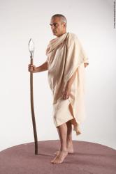 Drape Fighting with spear Man White Standing poses - ALL Average Short Grey Standing poses - simple Academic