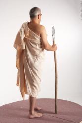 Drape Fighting with spear Man White Standing poses - ALL Average Short Grey Standing poses - simple Academic