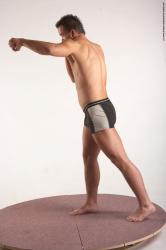 Underwear Martial art Man White Standing poses - ALL Average Short Brown Standing poses - simple Academic