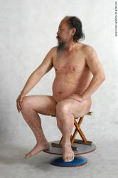 and more Nude Man Asian Sitting poses - simple Chubby Bald Black Sitting poses - ALL Realistic