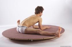 Underwear Gymnastic poses Man White Sitting poses - simple Athletic Short Brown Sitting poses - ALL Academic
