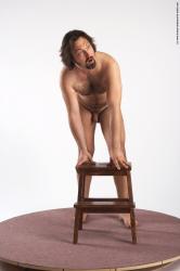 Nude Man White Standing poses - ALL Average Medium Standing poses - knee-bend Black Realistic