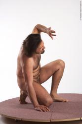 Nude Man White Kneeling poses - ALL Average Medium Kneeling poses - on one knee Black Realistic