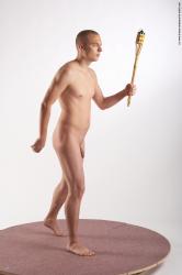 Nude Holding Man White Standing poses - ALL Average Bald Standing poses - simple Realistic