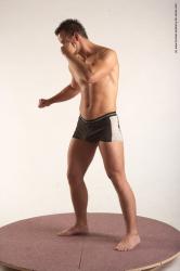 Underwear Martial art Man White Standing poses - ALL Average Short Brown Standing poses - simple Academic