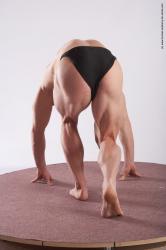 Swimsuit Man White Standing poses - ALL Muscular Short Brown Standing poses - bend over Academic