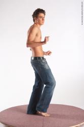 Casual Man White Standing poses - ALL Slim Short Brown Standing poses - simple Academic