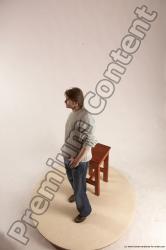 Casual Man White Standing poses - ALL Slim Short Brown Standing poses - simple Multi angles poses Academic
