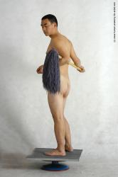 Nude Daily activities Man Asian Standing poses - ALL Slim Short Black Standing poses - simple Realistic