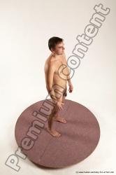 Nude Man White Standing poses - ALL Slim Short Brown Standing poses - simple Multi angles poses Realistic