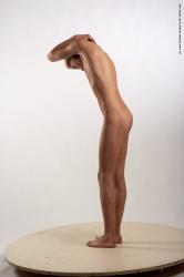 Nude Man White Standing poses - ALL Underweight Medium Brown Standing poses - simple Realistic