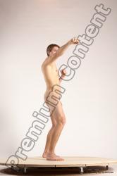 Nude Martial art Man White Standing poses - ALL Athletic Short Brown Standing poses - simple Multi angles poses Realistic