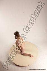 Nude Fighting with sword Man White Kneeling poses - ALL Slim Short Brown Kneeling poses - on one knee Multi angles poses Realistic