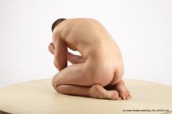 Nude Man White Average Short Brown Sitting poses - ALL Sitting poses - on knees Realistic