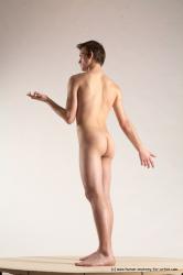 Nude Man White Standing poses - ALL Slim Short Brown Standing poses - simple Multi angles poses Realistic