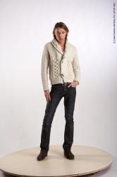 Casual Man White Standing poses - ALL Underweight Medium Brown Standing poses - simple Academic