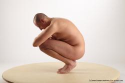 Nude Man White Standing poses - ALL Average Short Brown Standing poses - knee-bend Realistic