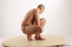Nude Man White Standing poses - ALL Average Short Brown Standing poses - knee-bend Realistic