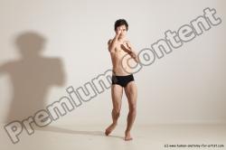 Underwear Martial art Man White Standing poses - ALL Athletic Short Brown Standing poses - simple Dynamic poses Academic