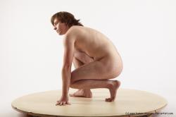 Nude Man White Standing poses - ALL Slim Medium Brown Standing poses - knee-bend Realistic