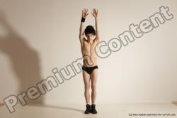 Underwear Daily activities Man White Moving poses Athletic Short Black Dynamic poses Academic