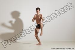 Swimsuit Martial art Man White Standing poses - ALL Slim Short Brown Standing poses - simple Dynamic poses Academic