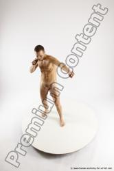 Nude Fighting Man White Standing poses - ALL Slim Short Brown Standing poses - simple Multi angles poses Realistic