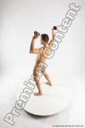 Nude Fighting Man White Standing poses - ALL Slim Short Brown Standing poses - simple Multi angles poses Realistic