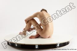 Nude Man White Sitting poses - simple Underweight Medium Brown Sitting poses - ALL Multi angles poses Realistic