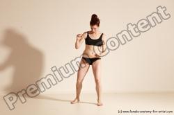 Underwear Martial art White Moving poses Average Long Brown Dynamic poses Academic