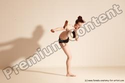 Underwear Martial art White Moving poses Average Long Brown Dynamic poses Academic