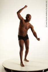 Underwear Man Black Standing poses - ALL Average Bald Standing poses - simple Standard Photoshoot Academic